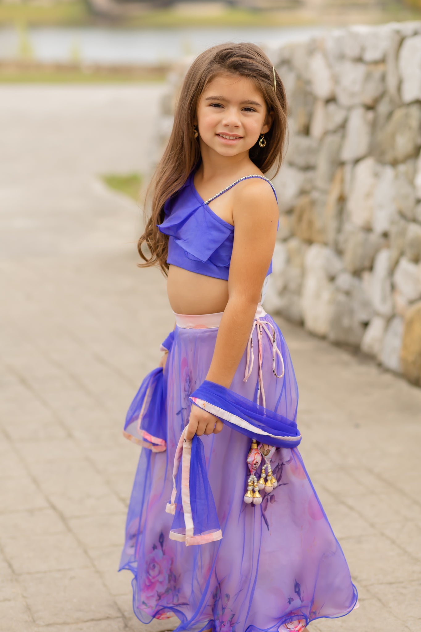 KuJee Navratri Dandiya Lehenga Choli in White color for girls Age 9-12 yrs  : Amazon.in: Fashion